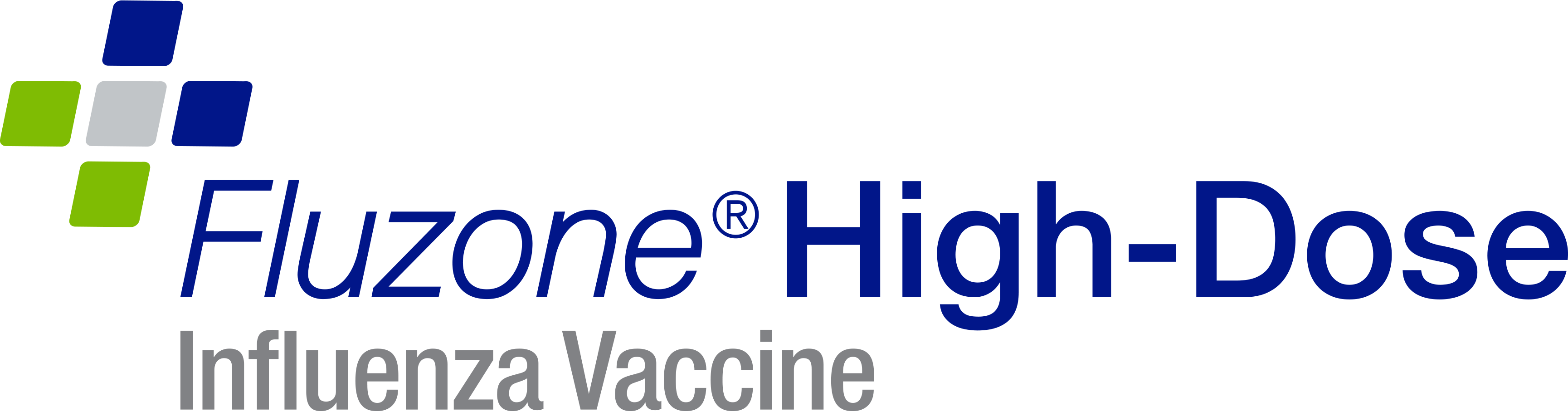 Fluzone high-dose quadrivalent influenza vaccine logo